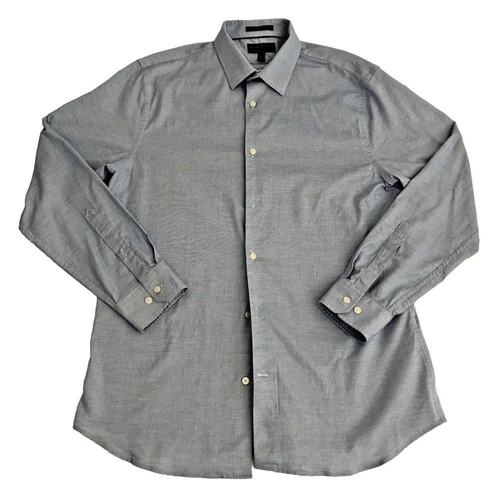 Banana Republic Mens Large Blue Long Sleeve Shirt Slim Fit Business